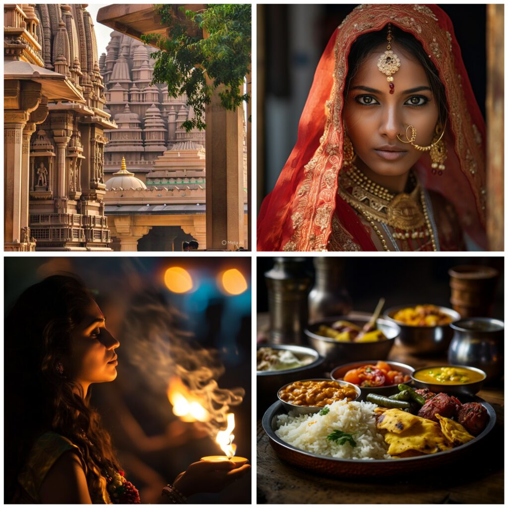 Medical Tourism. A collage of india images